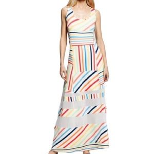 Peter Som for Design Nation Stripe Maxi Dress with Sheer Bands Size XS
